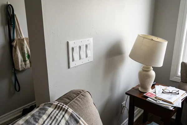 Ganged Lutron Maestro dimmers controlling living room zones